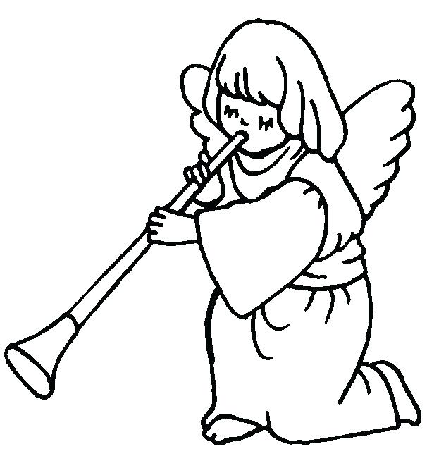 606x637 Christmas Angel Coloring Pages Angel Coloring Sheet Baby Pages