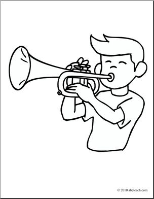 Trumpet Coloring Page at GetColorings.com | Free printable colorings ...