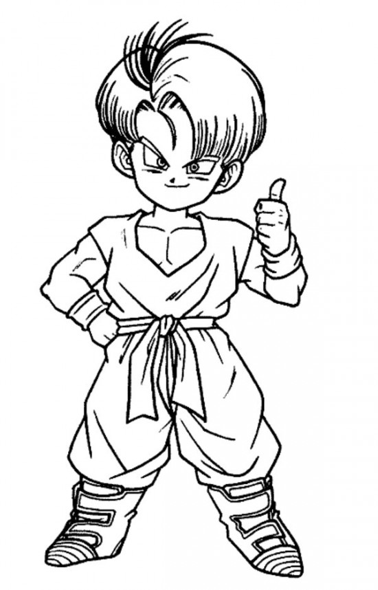 550x858 Son Goku Amp Dragon Ball Z Coloring Pages For Kids All About Free