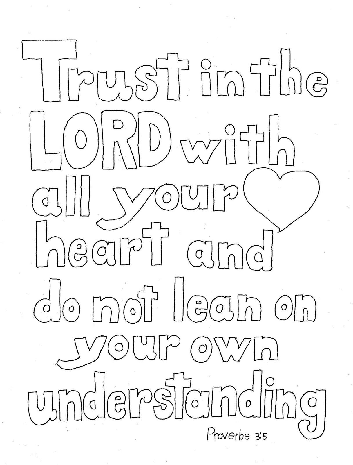 1217x1600 Coloring Pages For Kids By Mr. Adron Trust In The Lord Scripture