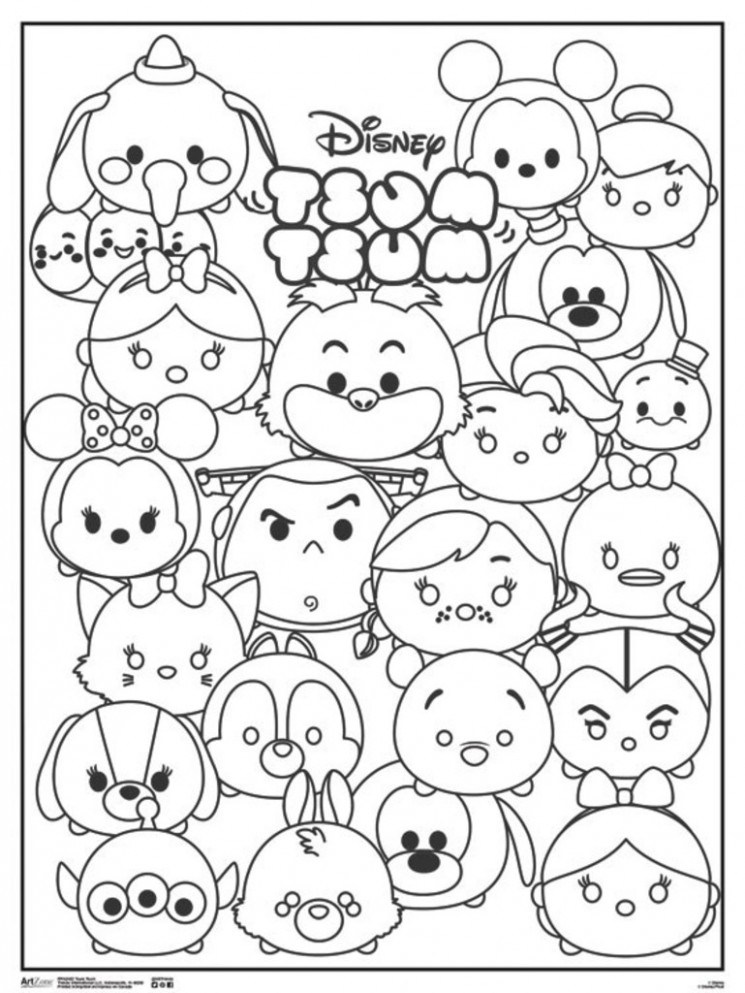745x993 Tsum Tsum Coloring Coloring Page Kids