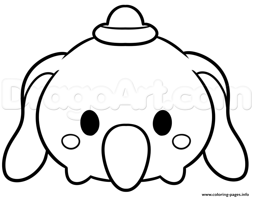 Tsum Tsum Dumbo Disney Coloring Pages Printable 969x759 Tsum Tsum Dumbo Disney Coloring Pages Printable