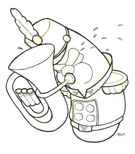 439x500 Tuba Coloring Page Dy Veggietales Gideon Tuba Warrior Coloring