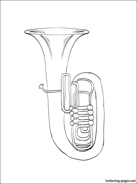 Tuba Coloring Page at GetColorings.com | Free printable colorings pages ...