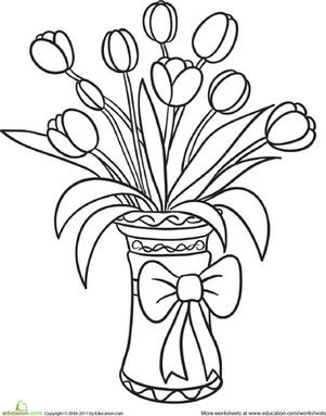 Tulip Coloring Pages at GetColorings.com | Free printable colorings ...