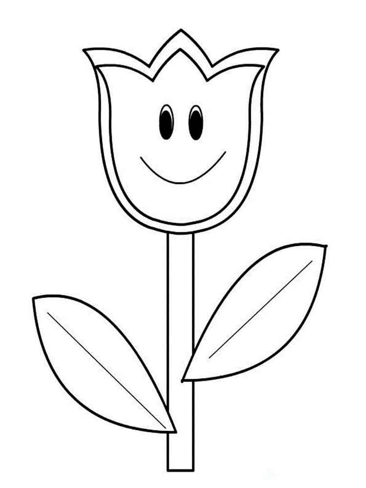 750x1000 Tulip Coloring Pages. Download And Print Tulip Coloring Pages