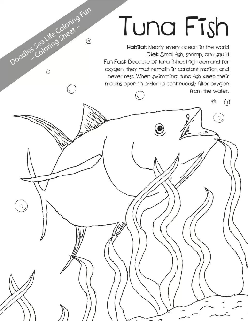 1024x1326 Tuna Fish Coloring Pages