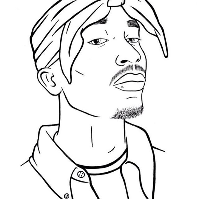 640x640 Tupac Coloring Pages
