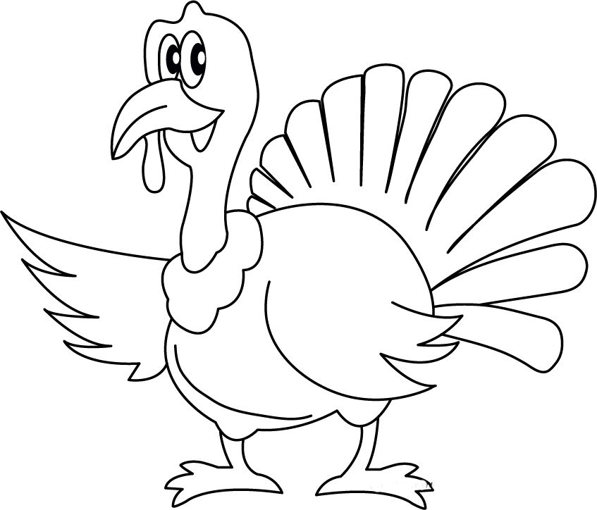 847x724 Turkey Coloring Pages