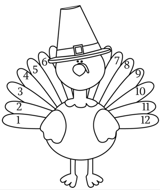 529x628 Turkey Coloring Page Free Printable ~ Learn To Count