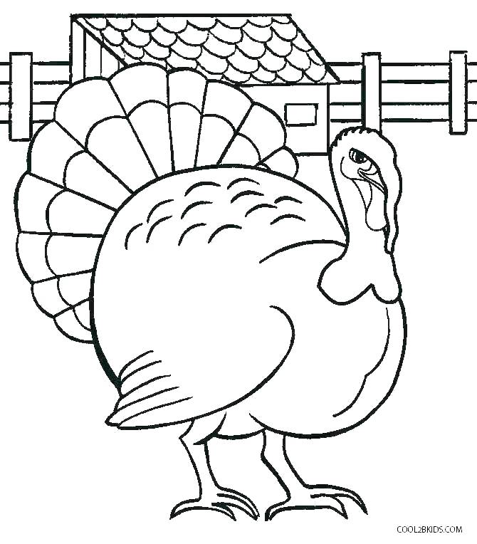 670x764 Turkey Coloring Picture
