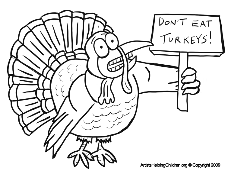 756x576 Thanksgiving Scared Turkeys Coloring Pages Printouts Amp Afraid