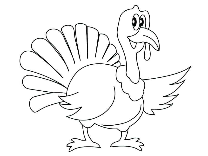 863x647 Turkey Coloring Page Turkey Coloring Pages Kids 7 Simple Turkey
