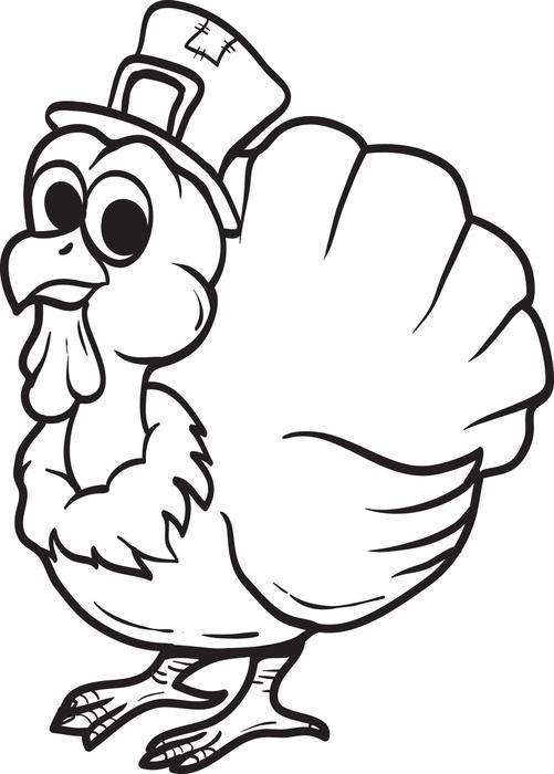 501x700 Cute Turkey Coloring Pages Free Printable Thanksgiving Turkey