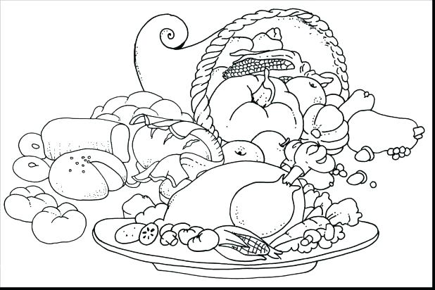 618x412 Thanksgiving Dinner Coloring Pages Thanksgiving Dinner Plate