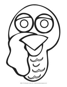 232x300 Turkey Face Coloring Pages