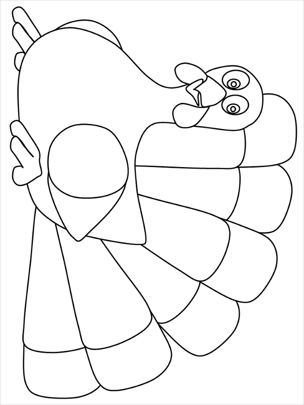 Turkey Template Printable 600x800 Turkey Template Printable