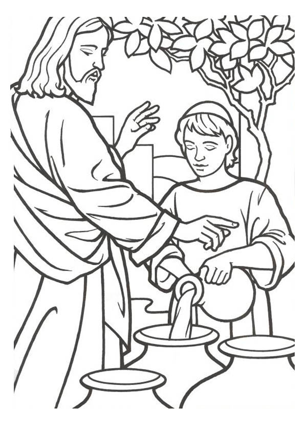 Pictures Into Coloring Pages Jesus Turns Water Into Wine Coloring 600x841 Pictures Into Coloring Pages Jesus Turns Water Into Wine Coloring