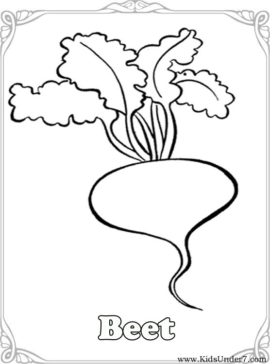 Kids Under 7 Vegetables Coloring Pages 556x749 Kids Under 7 Vegetables Coloring Pages