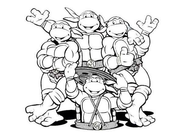 Teenage Mutant Ninja Turtle Coloring Pages Printable Coloring 600x450 Teenage Mutant Ninja Turtle Coloring Pages Printable Coloring