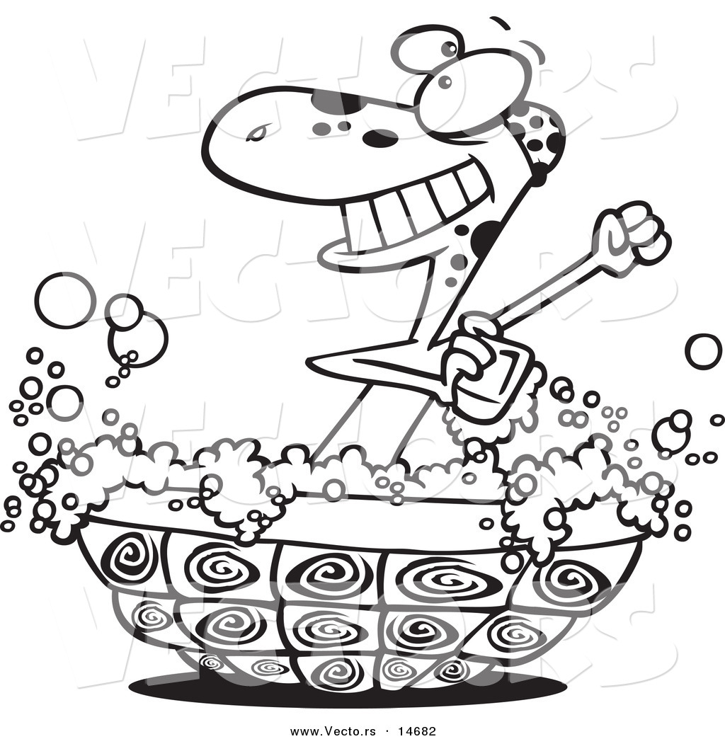 1024x1044 Vector Of A Cartoon Turtle Bathing In His Shell