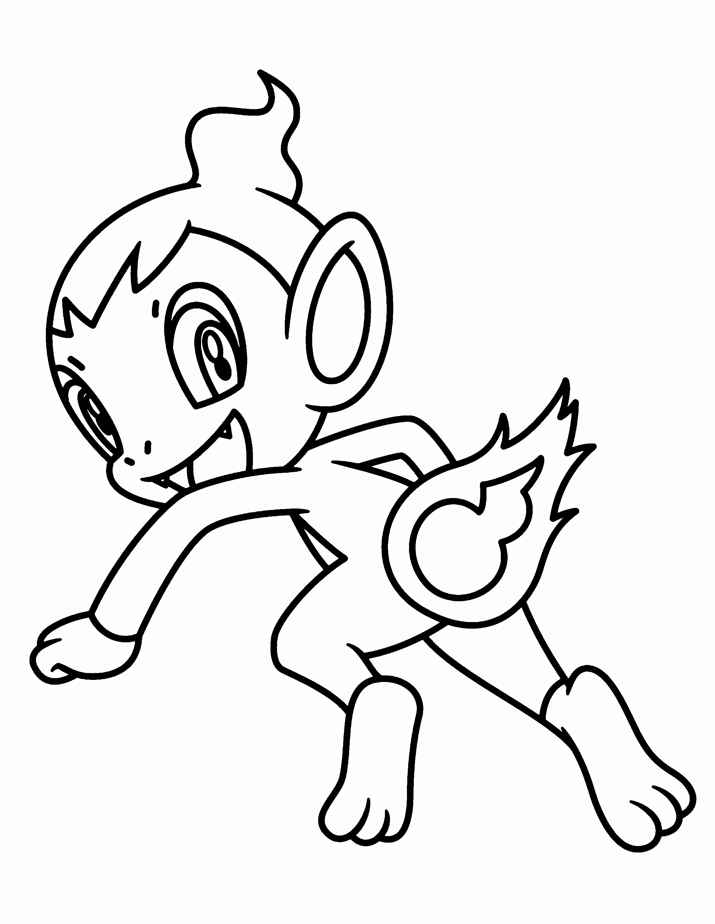 2400x3100 Chimchar Coloring Pages Stock Chimchar Kleurplaat Chimchar Turtwig