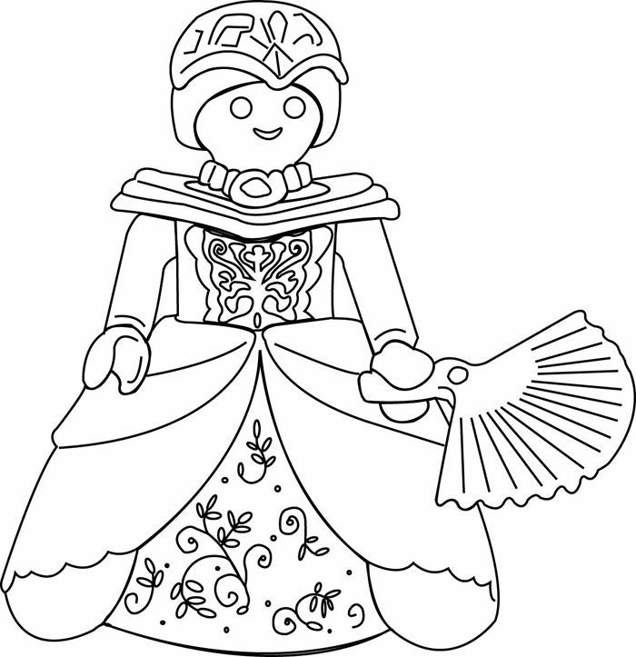 700x723 Coloriage Playmobil Colorier