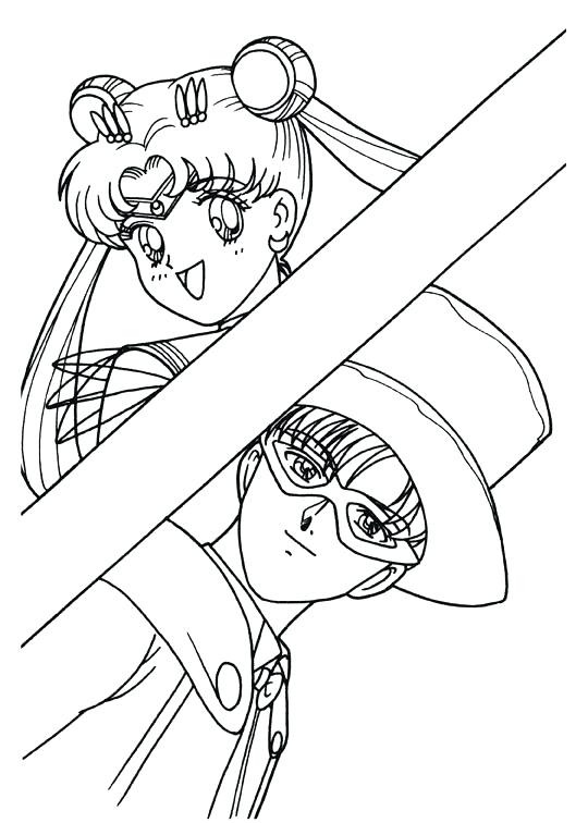 540x756 Sailor Moon Coloring Pages Sailor Moon And Tuxedo Coloring Page