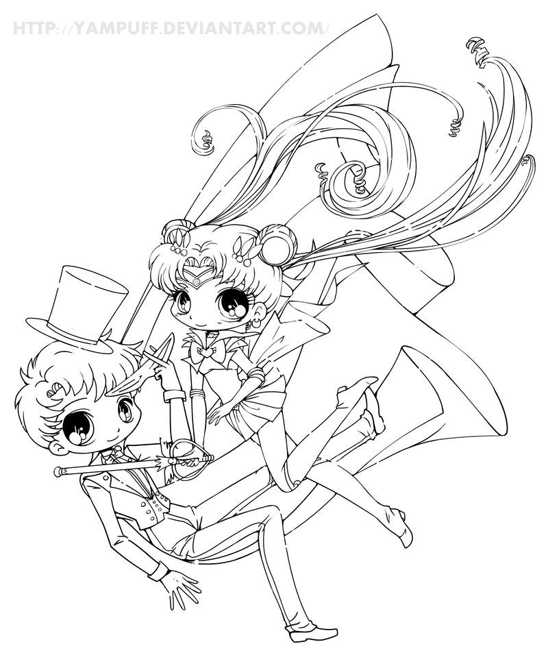 800x956 Sailor Moon And Tuxedo Mask By Yampuff On Colorables