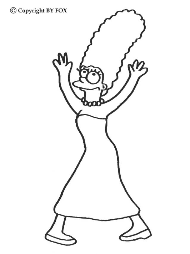 638x850 Marge Simpsons Dancing Coloring Page. More The Simpsons Content