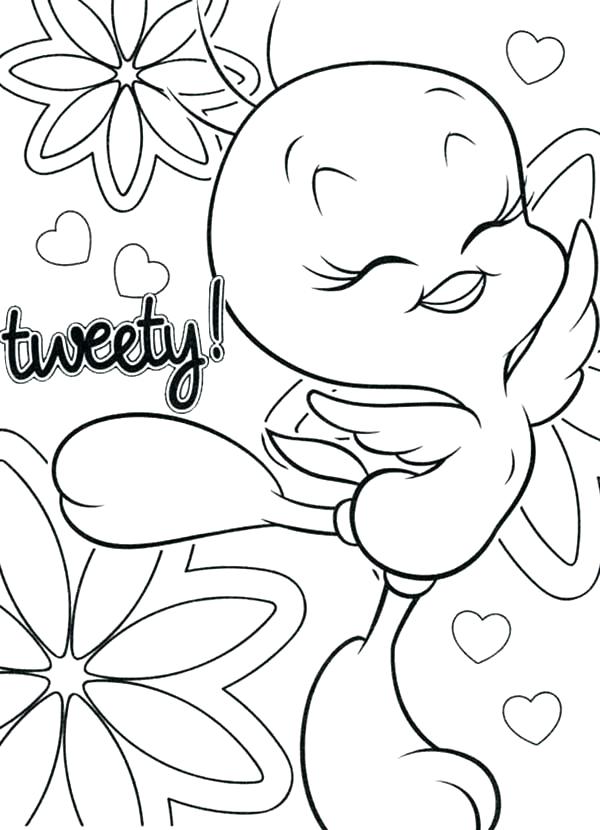600x830 Sylvester And Tweety Coloring Pages