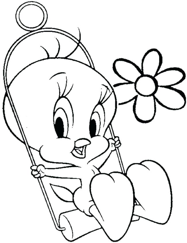 650x845 Coloring Pages Tweety Bird Coloring Pages Free Printable Get This