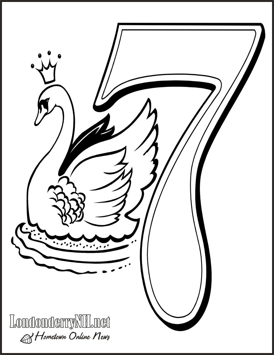 Seven Swans A Swimming Coloring Page 12 Days Of Christmas 929x1200 Seven Swans A Swimming Coloring Page 12 Days Of Christmas