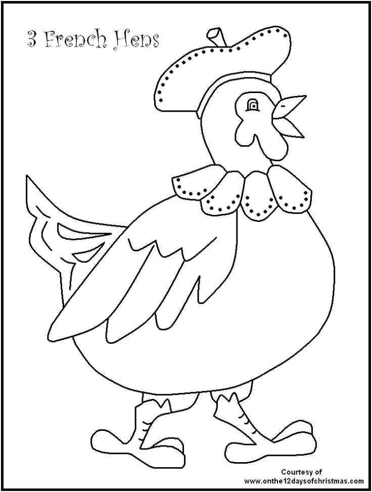 Twelve Days Of Christmas Coloring Pages 12 Days Of Christmas 736x973 Twelve Days Of Christmas Coloring Pages 12 Days Of Christmas