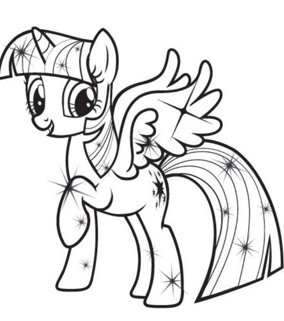 Princess Twilight Coloring Pages 564x638 Princess Twilight Coloring Pages