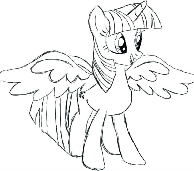 678x600 Twilight Sparkle Coloring Page