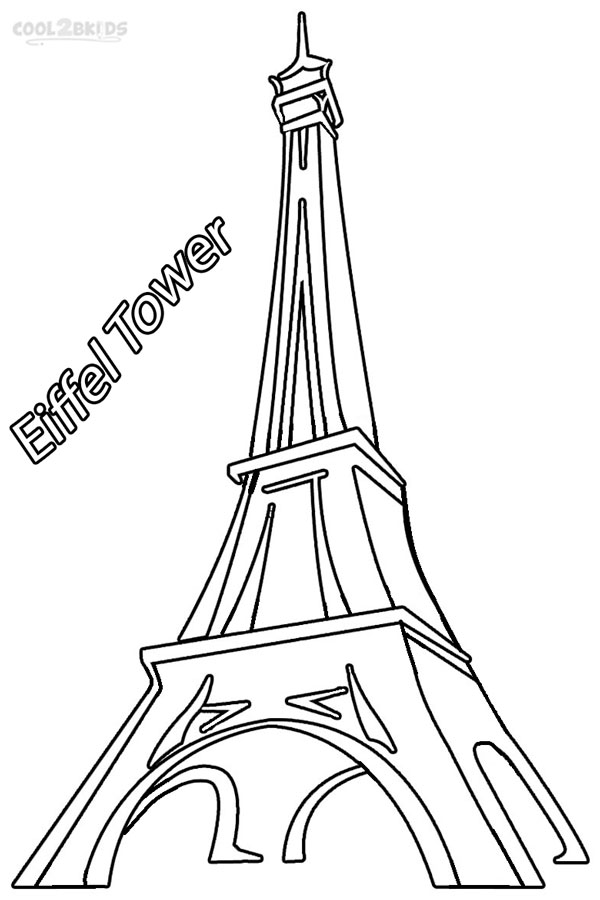 600x900 Eiffel Tower Coloring Page