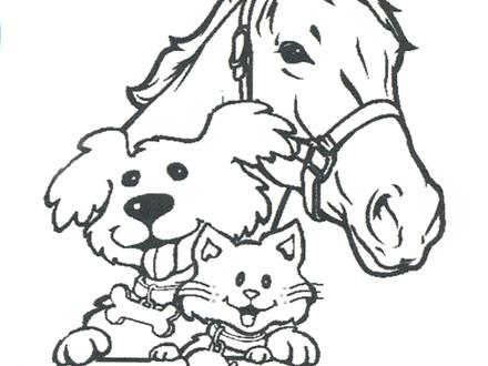 Cats And Dogs Coloring Pages Dogs And Cats Coloring Pages Black 440x330 Cats And Dogs Coloring Pages Dogs And Cats Coloring Pages Black