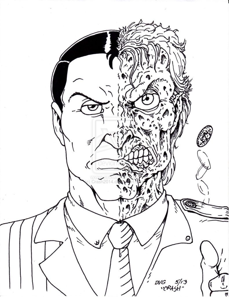 791x1024 Two Face Coloring Pages Sanxiaship Aafbdc X