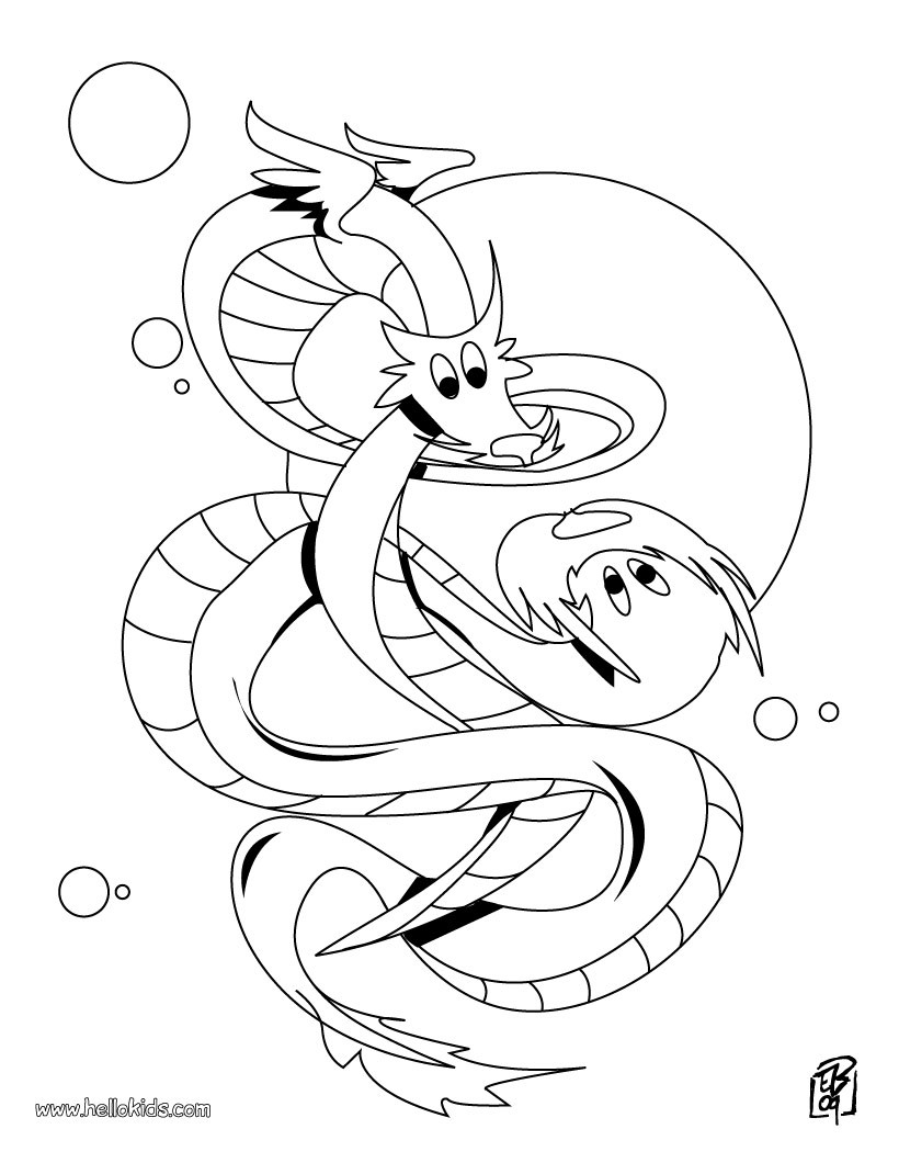 Two Chinese Dragons Coloring Pages 820x1060 Two Chinese Dragons Coloring Pages
