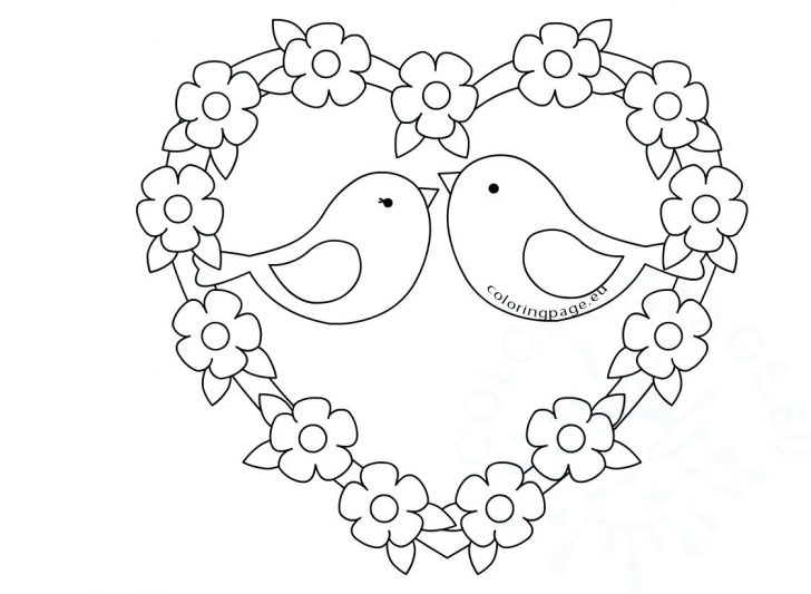 Happy Valentines Day Hearts Coloring Pages Mothers For Kids Two 728x533 Happy Valentines Day Hearts Coloring Pages Mothers For Kids Two