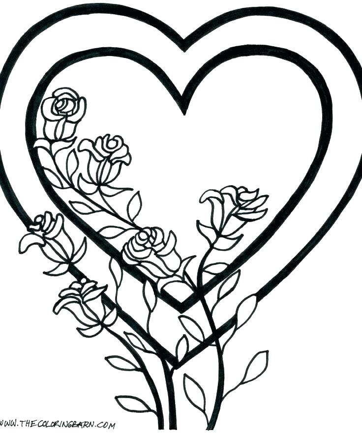 Heart Shape Coloring Pages Heart Shape Coloring Pages Join Two 736x881 Heart Shape Coloring Pages Heart Shape Coloring Pages Join Two