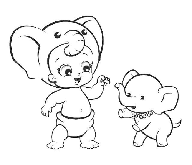 640x549 Twozies Coloring Page Coloring Pages Kewpie, Baby