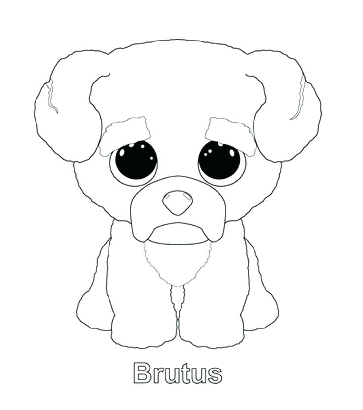 736x830 Ty Beanie Babies Coloring Pages Boos Colouring Sheets