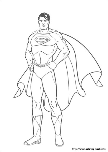 366x512 Coloring Pages For Kids Superman Of Steel