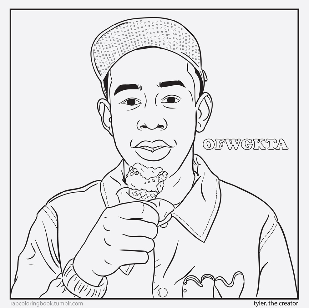 988x985 Drawing Of Rapper Coloring Pages, Tyler The Creator Colouring