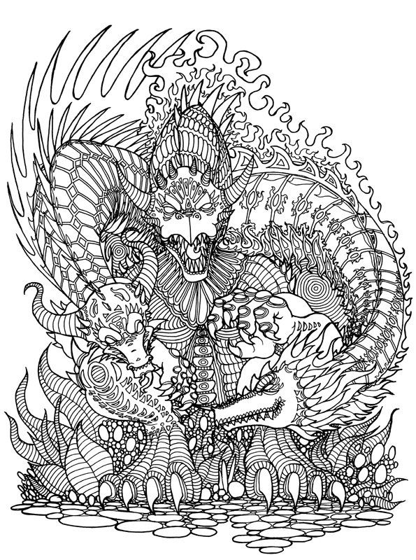 595x800 3 Adult Coloring Book Pages