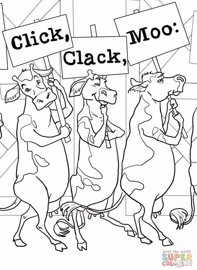 Click Clack Moo Cows That Type Coloring Online Super Coloring 640x876 Click Clack Moo Cows That Type Coloring Online Super Coloring