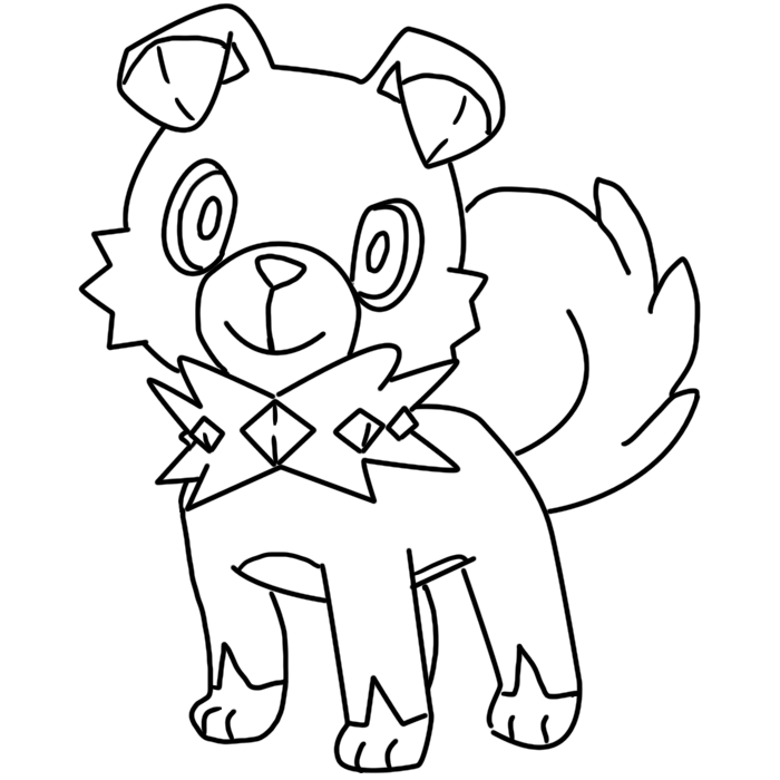 700x700 Rockruff Coloring Page By Bellatrixie White
