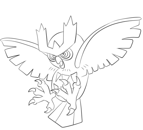 480x436 Noctowl Coloring Page